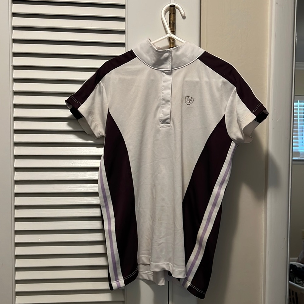 Girls, Ariat, short sleeve riding top.